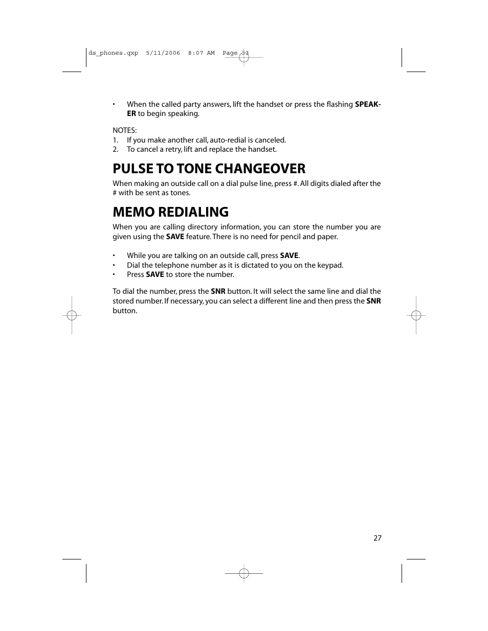 Pulse to tone changeover | Samsung DS-5000 User Manual | Page 34 / 88