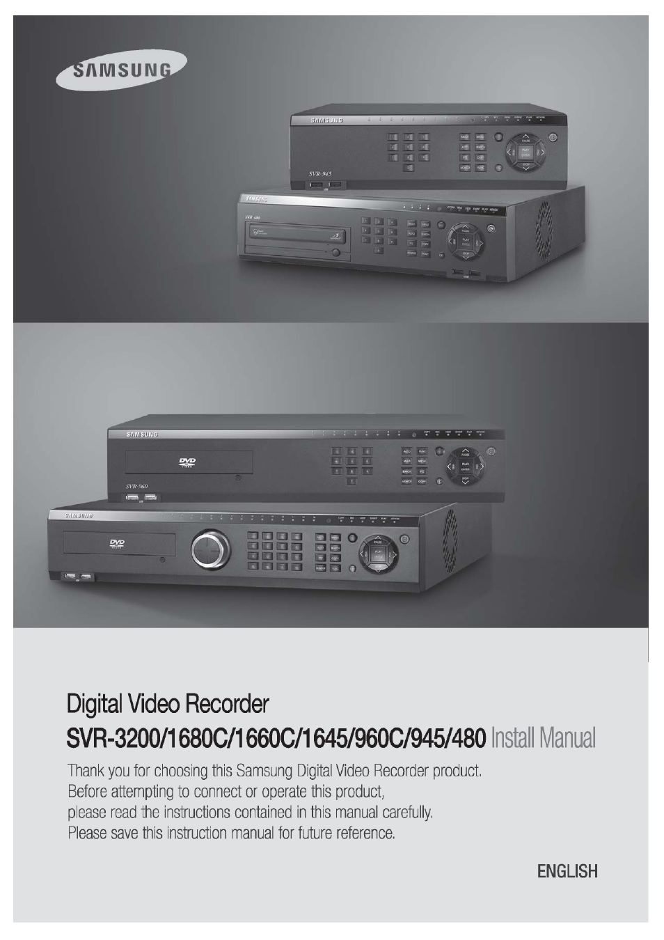 Samsung Digital Video Recorder SVR-1660C User Manual | 87 pages