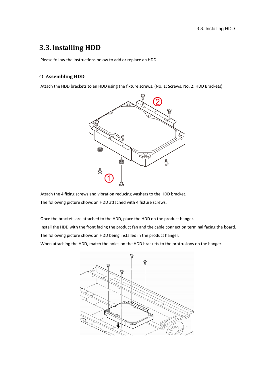 Installing hdd | Samsung SVR-470 User Manual | Page 23 / 84