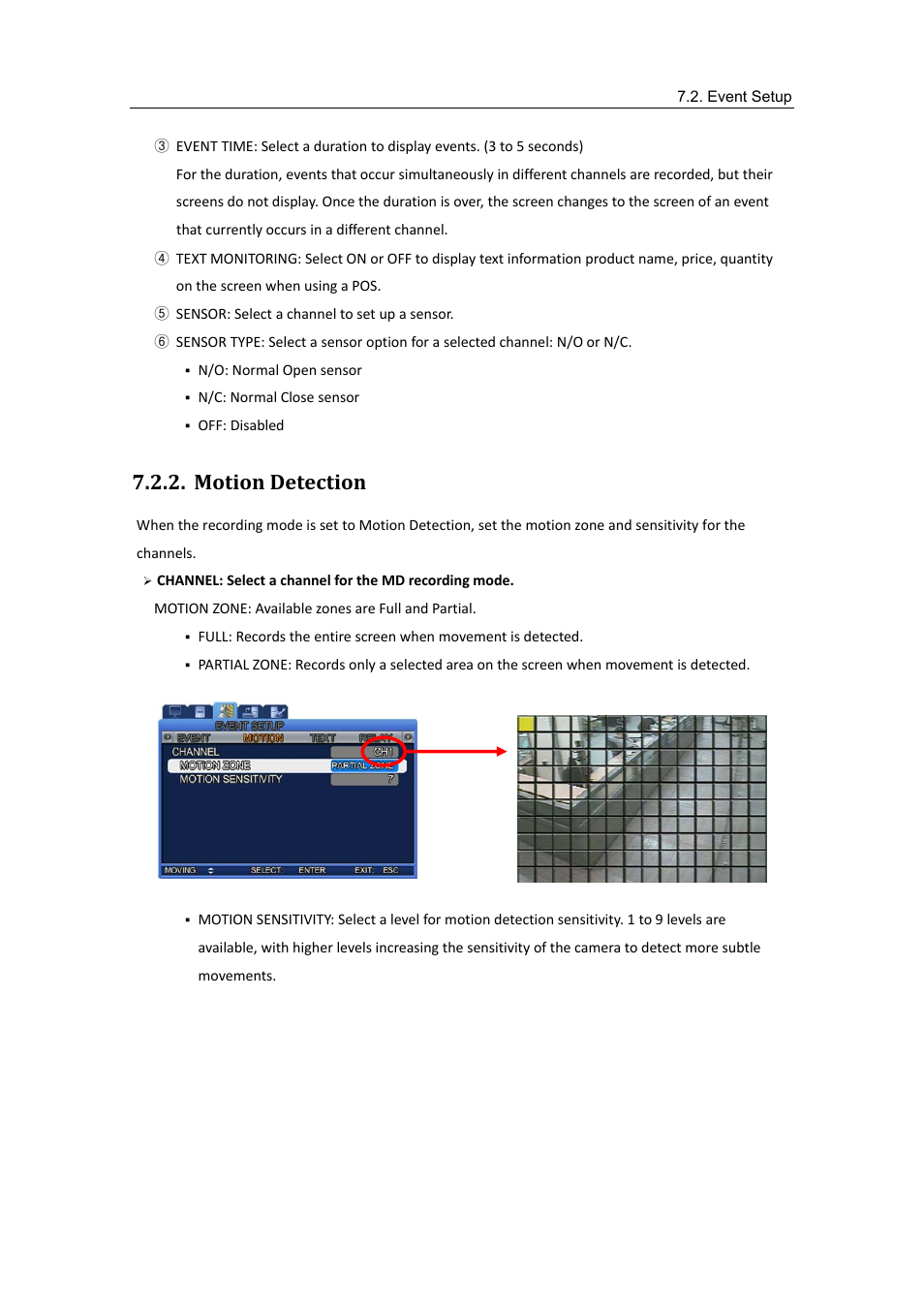 Motion detection | Samsung SVR-470 User Manual | Page 47 / 84