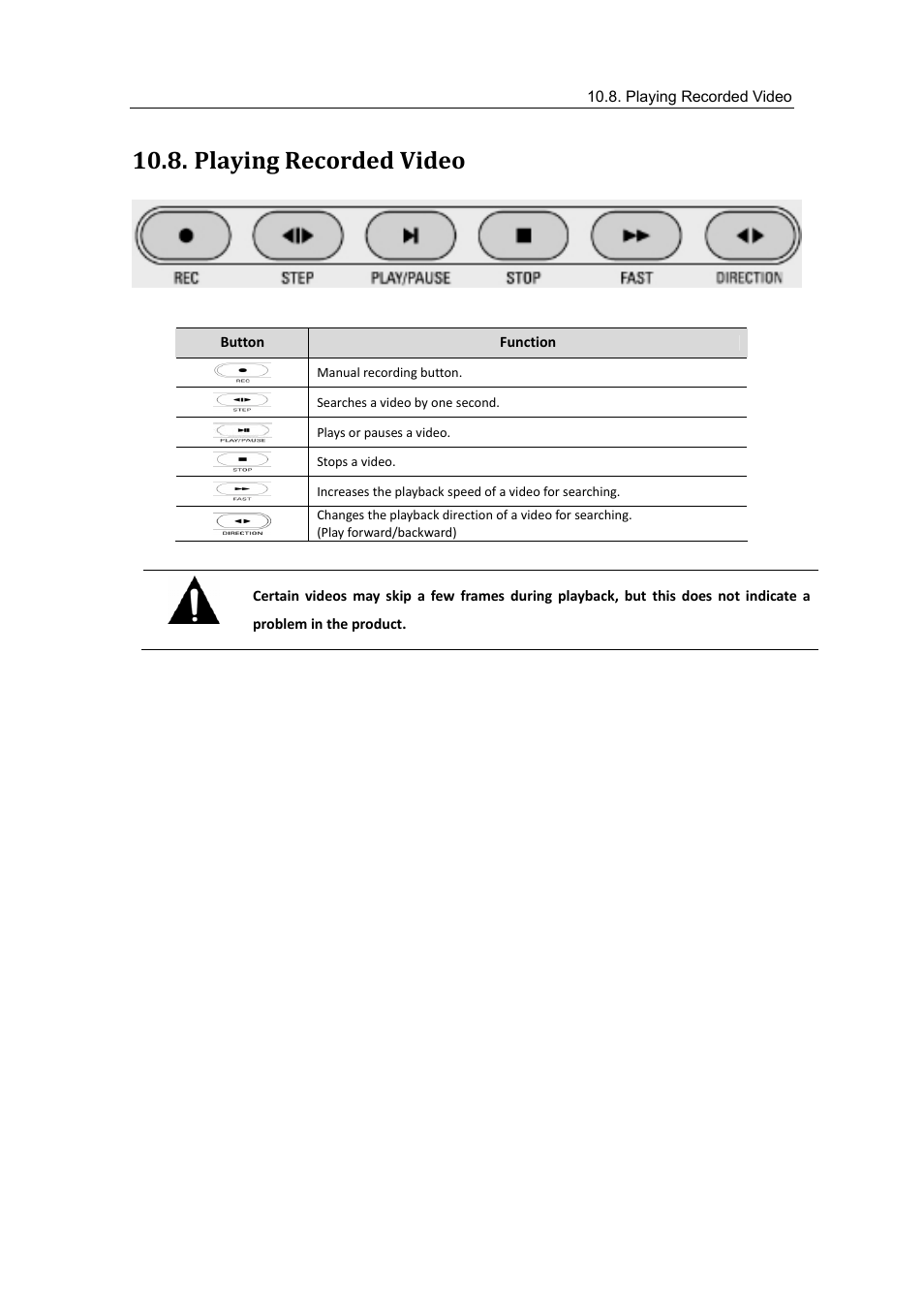 Playing recorded video | Samsung SVR-470 User Manual | Page 63 / 84