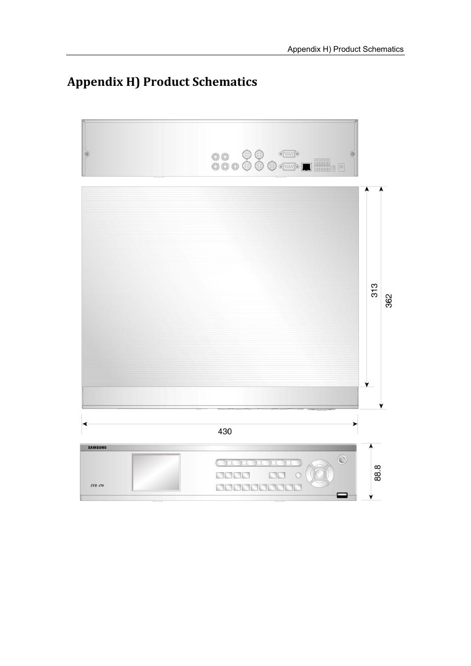 Appendix h) product schematics | Samsung SVR-470 User Manual | Page 83 / 84