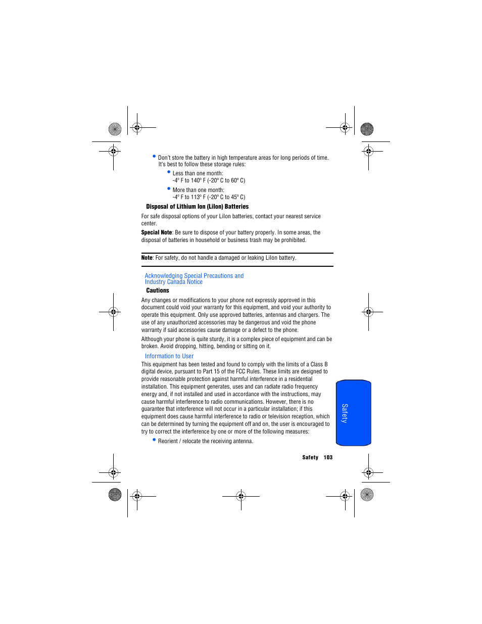 Information to user | Samsung SPH-M560 User Manual | Page 109 / 117