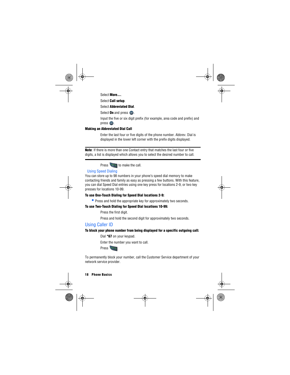 Using speed dialing, Using caller id | Samsung SPH-M560 User Manual | Page 24 / 117