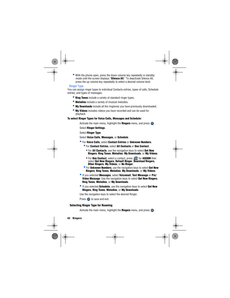 Ringer type | Samsung SPH-M560 User Manual | Page 48 / 117