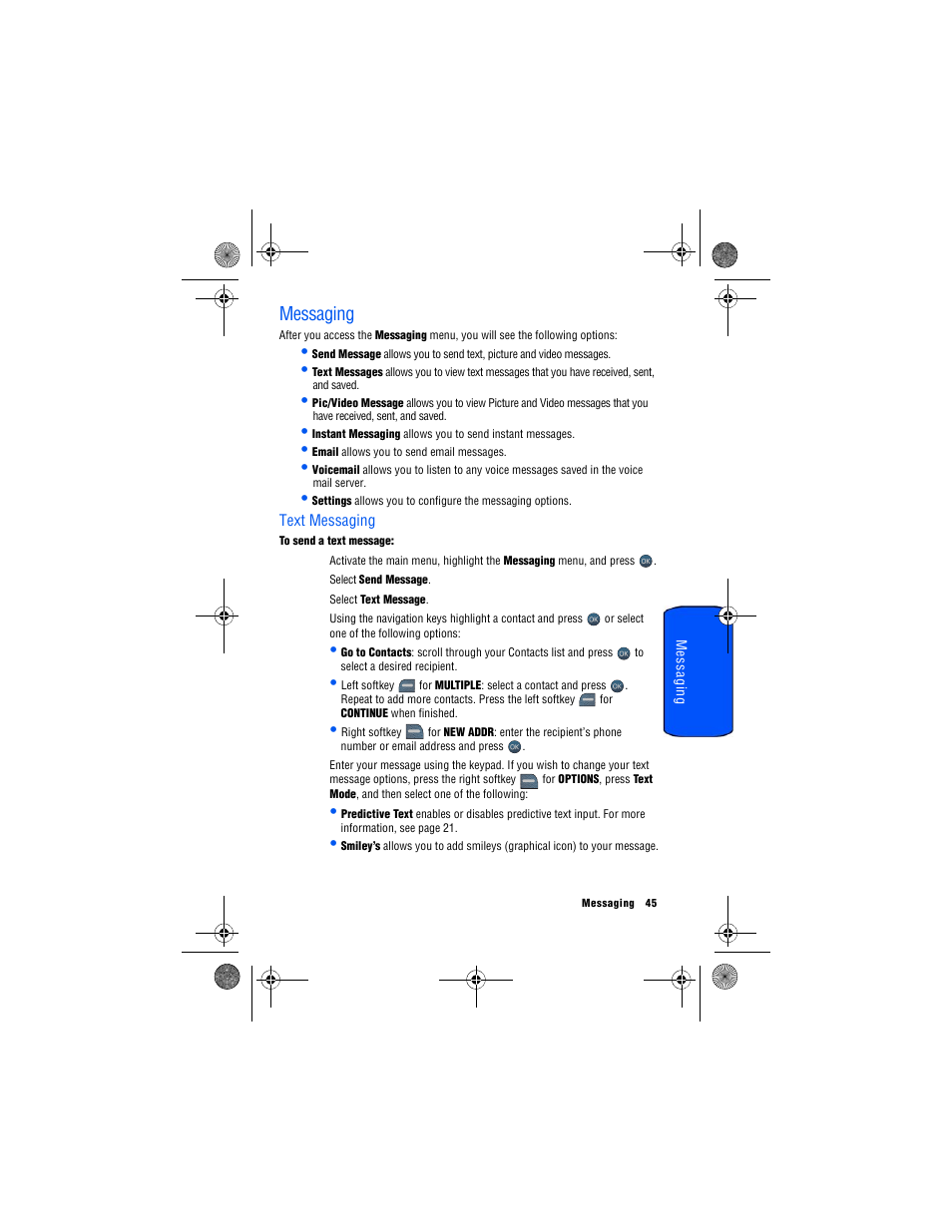 Messaging, Text messaging | Samsung SPH-M560 User Manual | Page 51 / 117