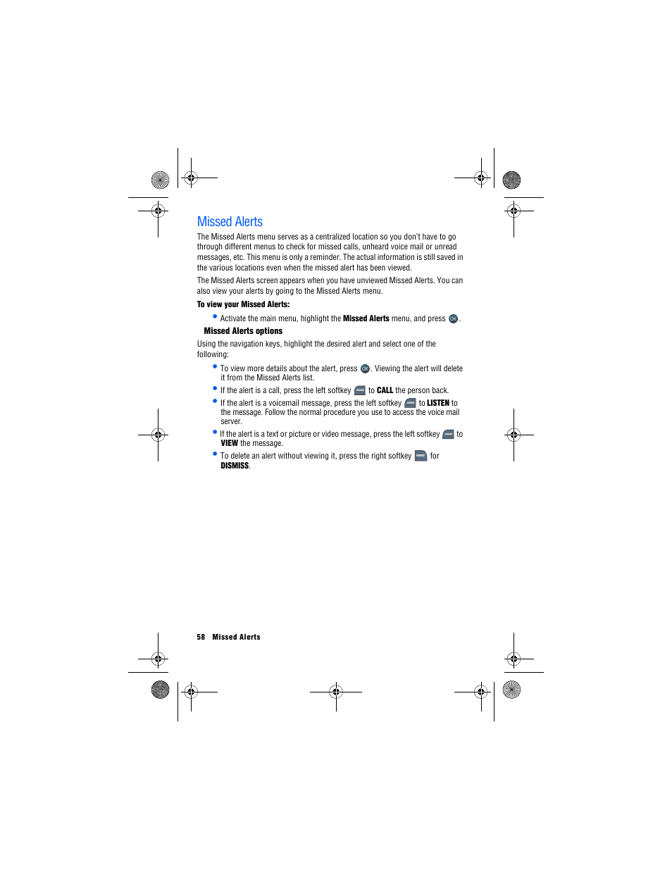 Missed alerts | Samsung SPH-M560 User Manual | Page 64 / 117