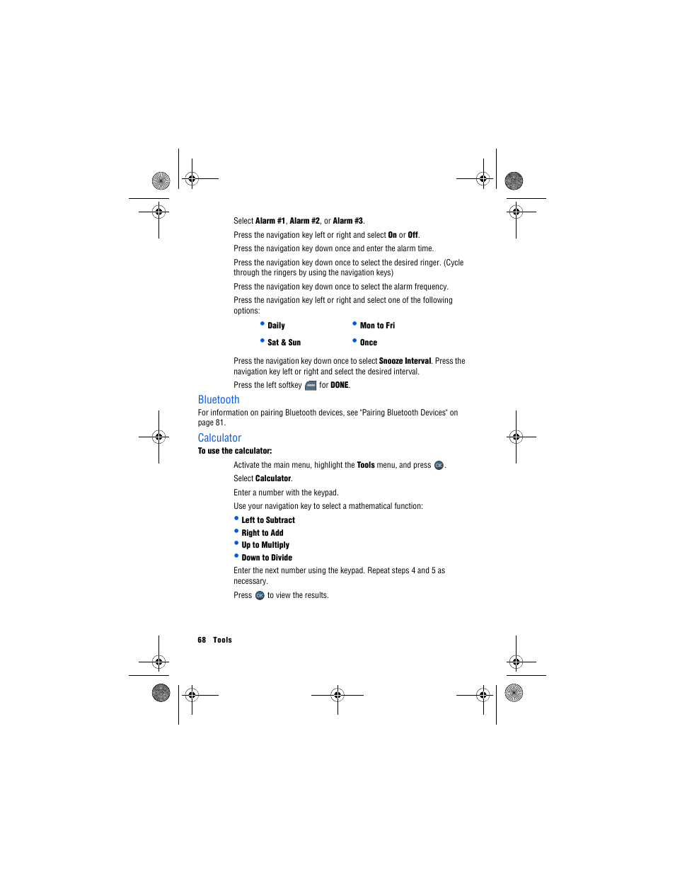 Bluetooth, Calculator | Samsung SPH-M560 User Manual | Page 74 / 117