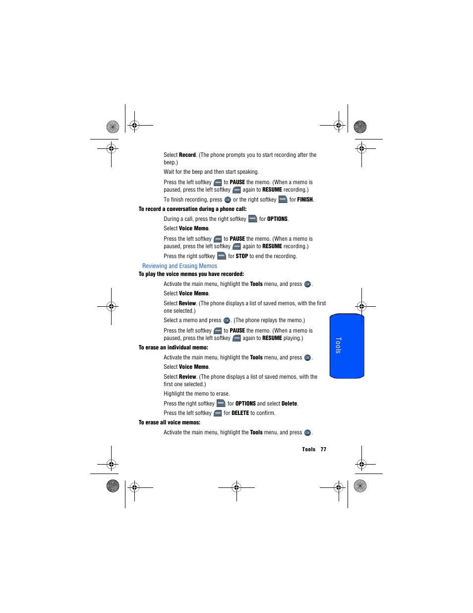 Reviewing and erasing memos | Samsung SPH-M560 User Manual | Page 83 / 117