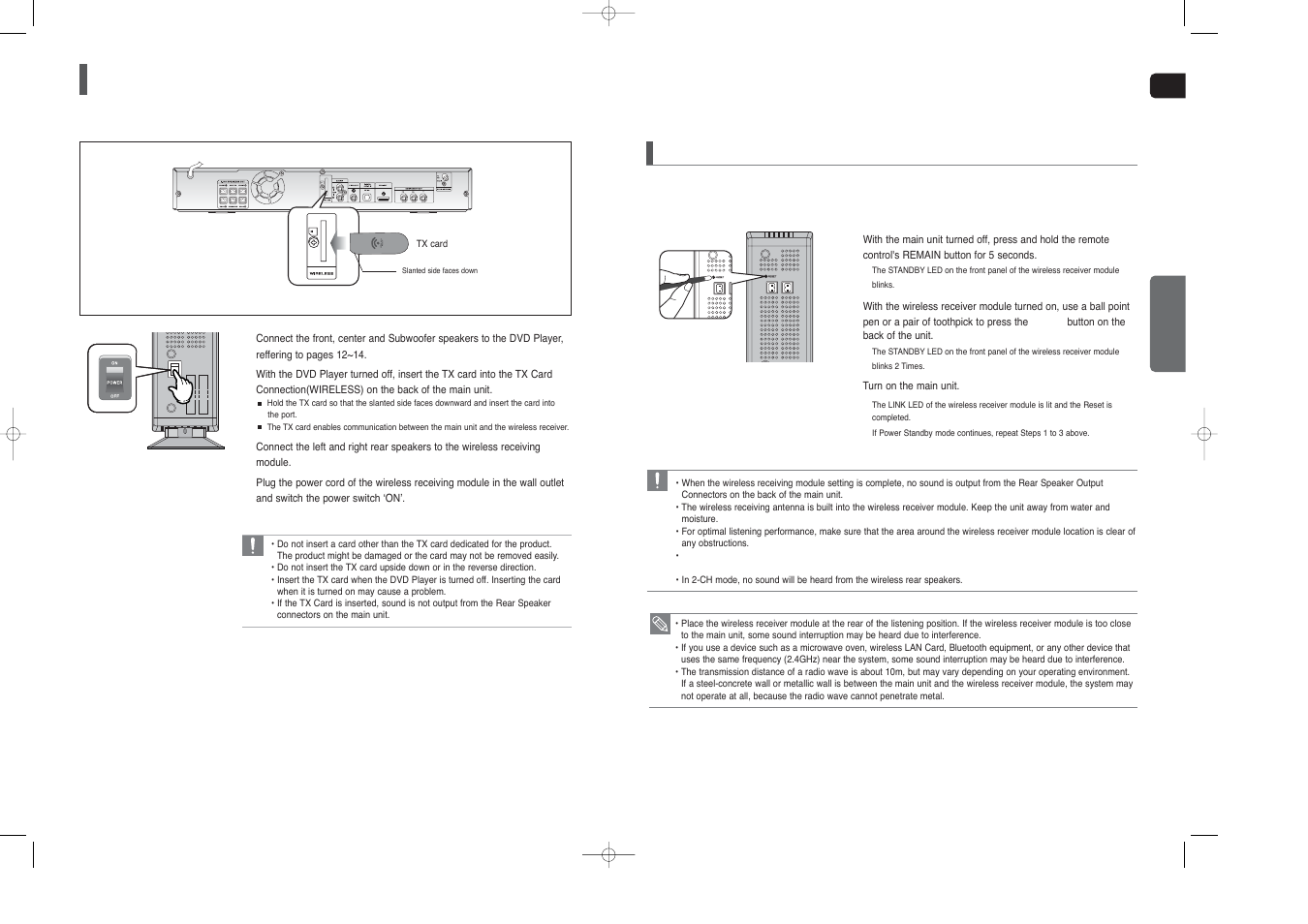 Con’t) | Samsung HT-TX45 User Manual | Page 9 / 34