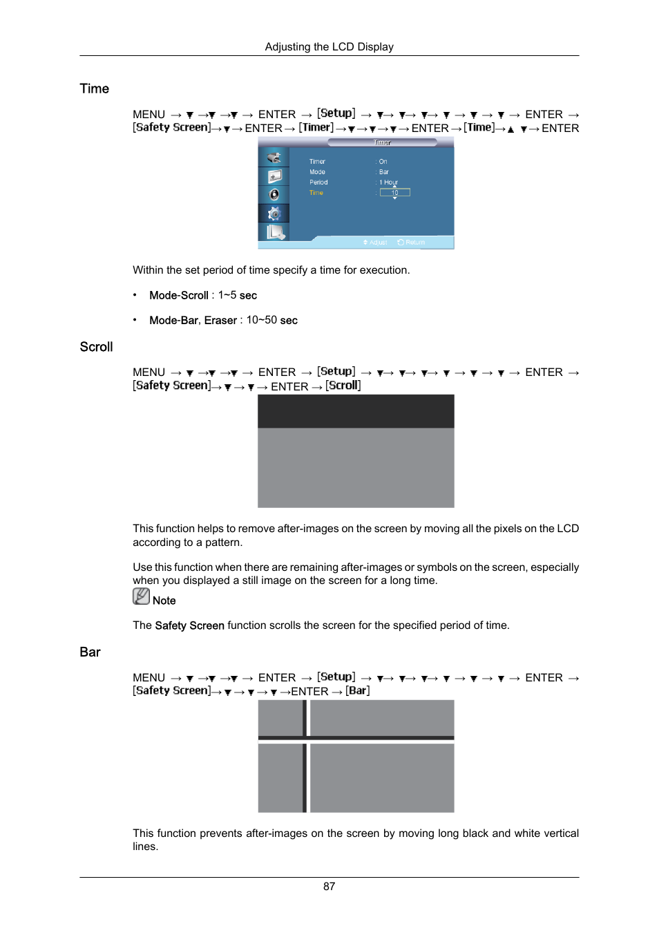 Time, Scroll | Samsung 400EX(N) User Manual | Page 130 / 159