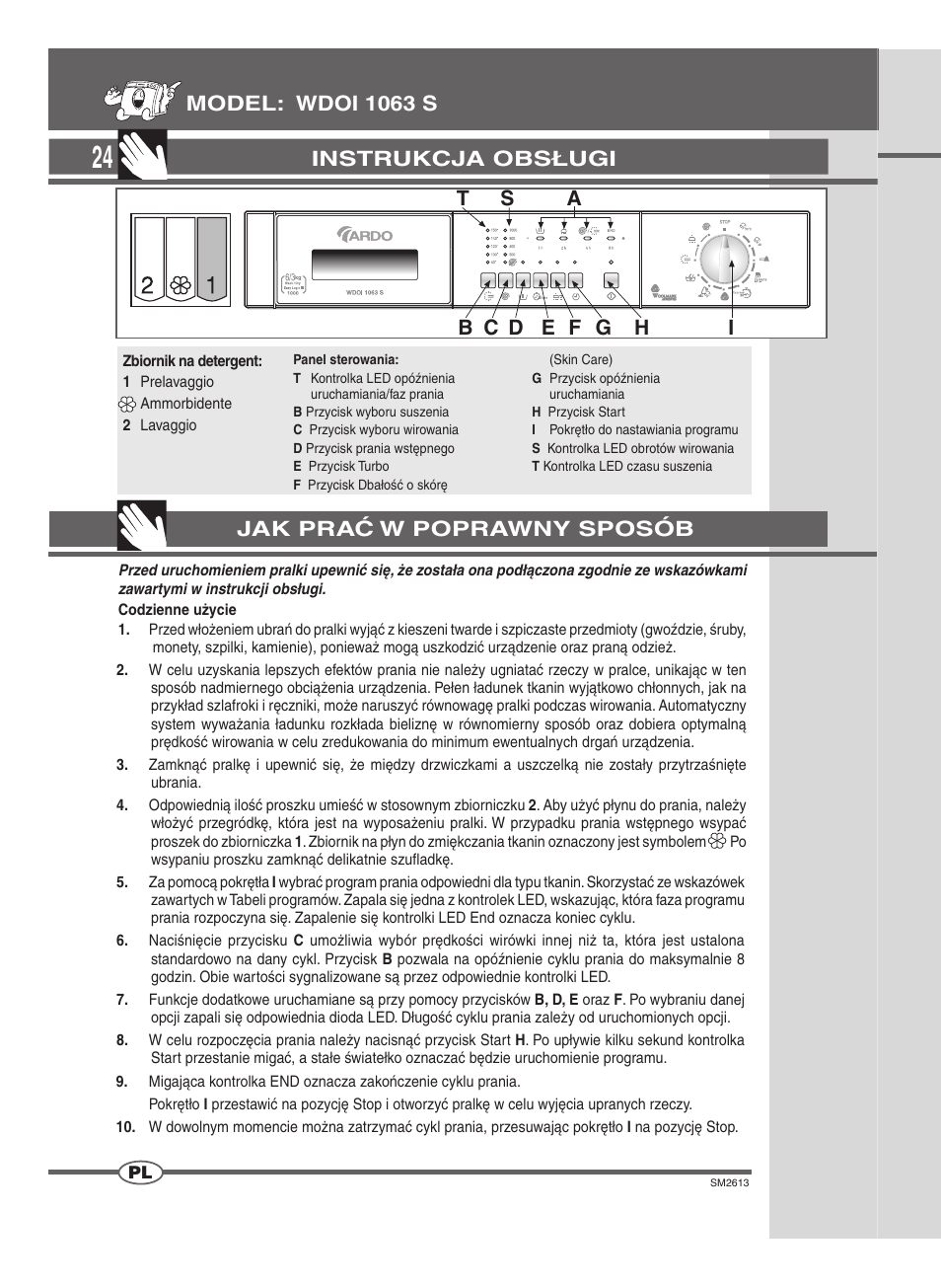 Instrukcja obsługi | Ardo WDOI1063S User Manual | Page 24 / 52