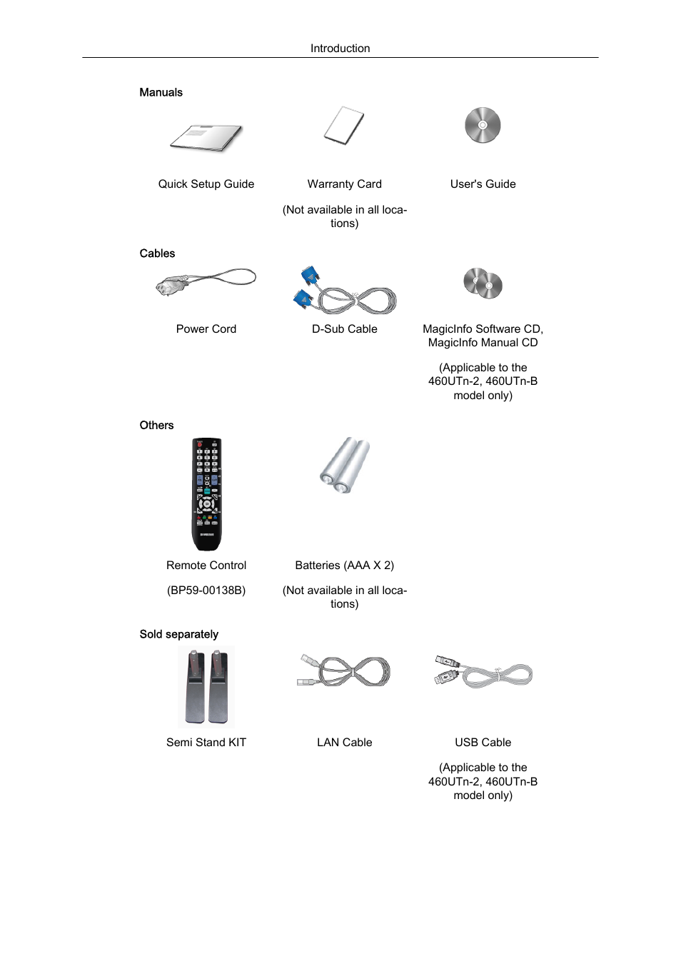 Samsung 460UT-B  QSG User Manual | Page 3 / 26