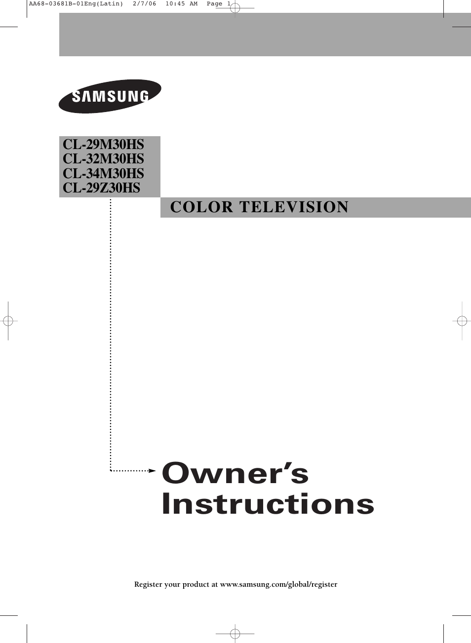 Samsung CL-29M30HS User Manual | 60 pages