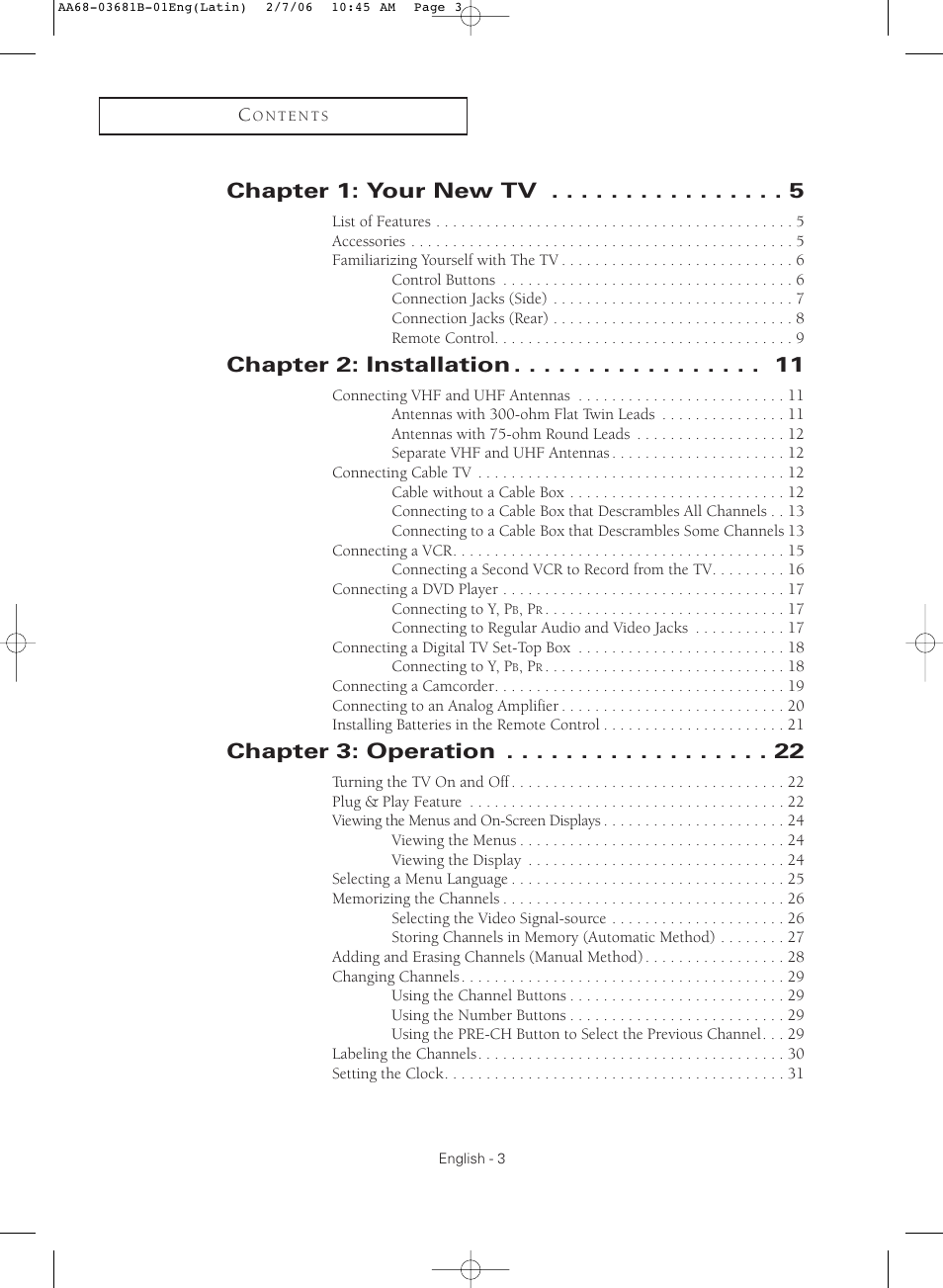 Samsung CL-29M30HS User Manual | Page 3 / 60