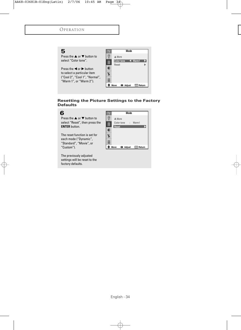 Samsung CL-29M30HS User Manual | Page 34 / 60