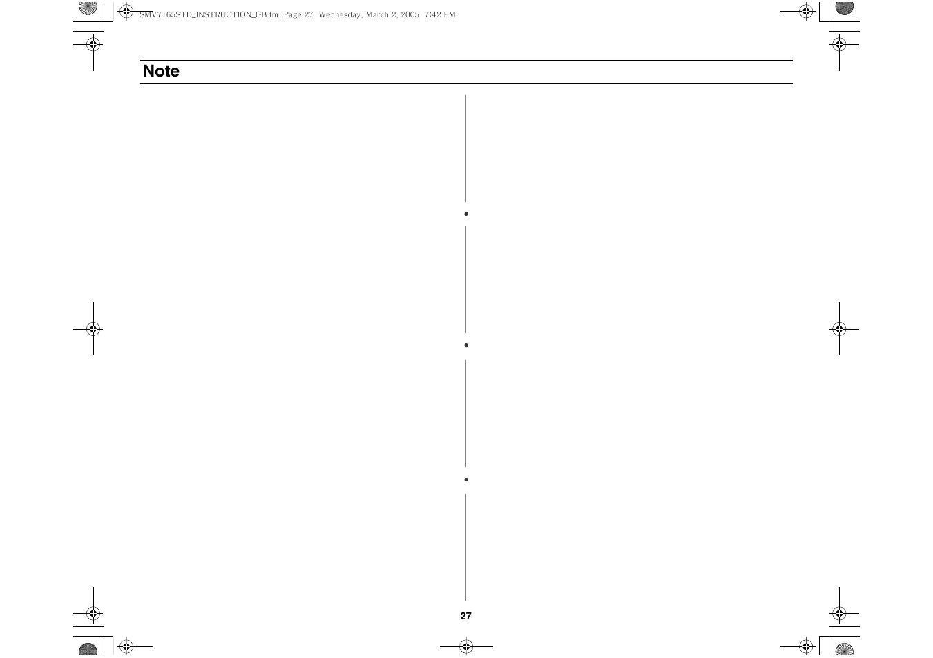 Samsung SMV7165 User Manual | Page 27 / 28