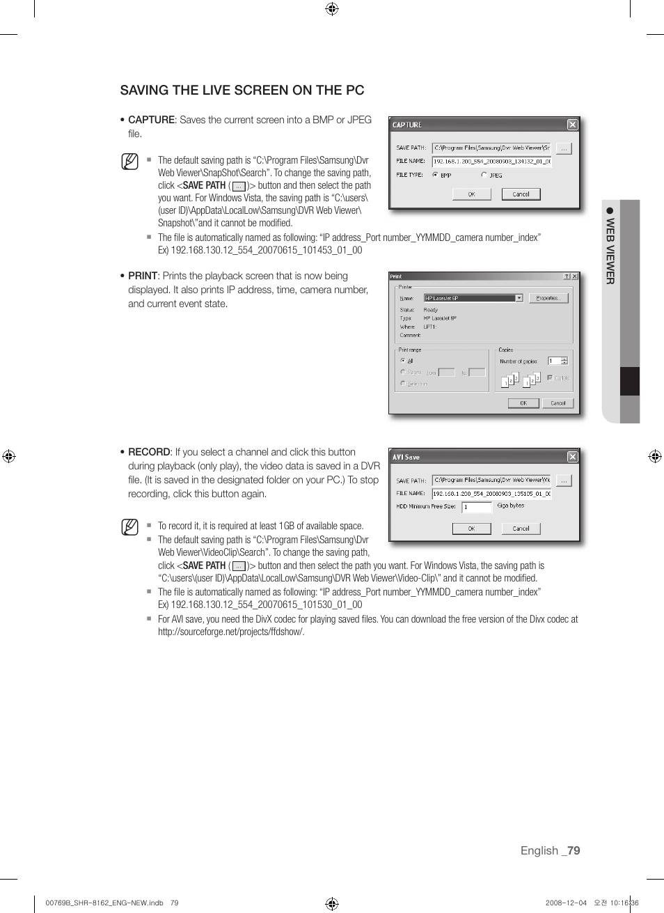 Samsung SHR-8160 User Manual | Page 79 / 120