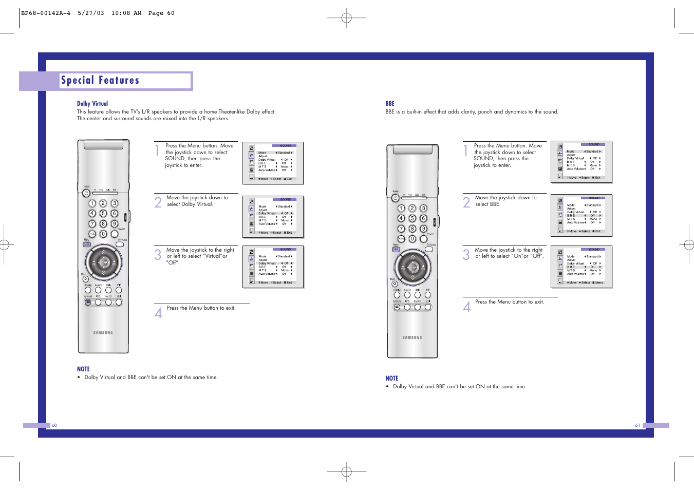 Special features | Samsung HLN4365W User Manual | Page 31 / 46