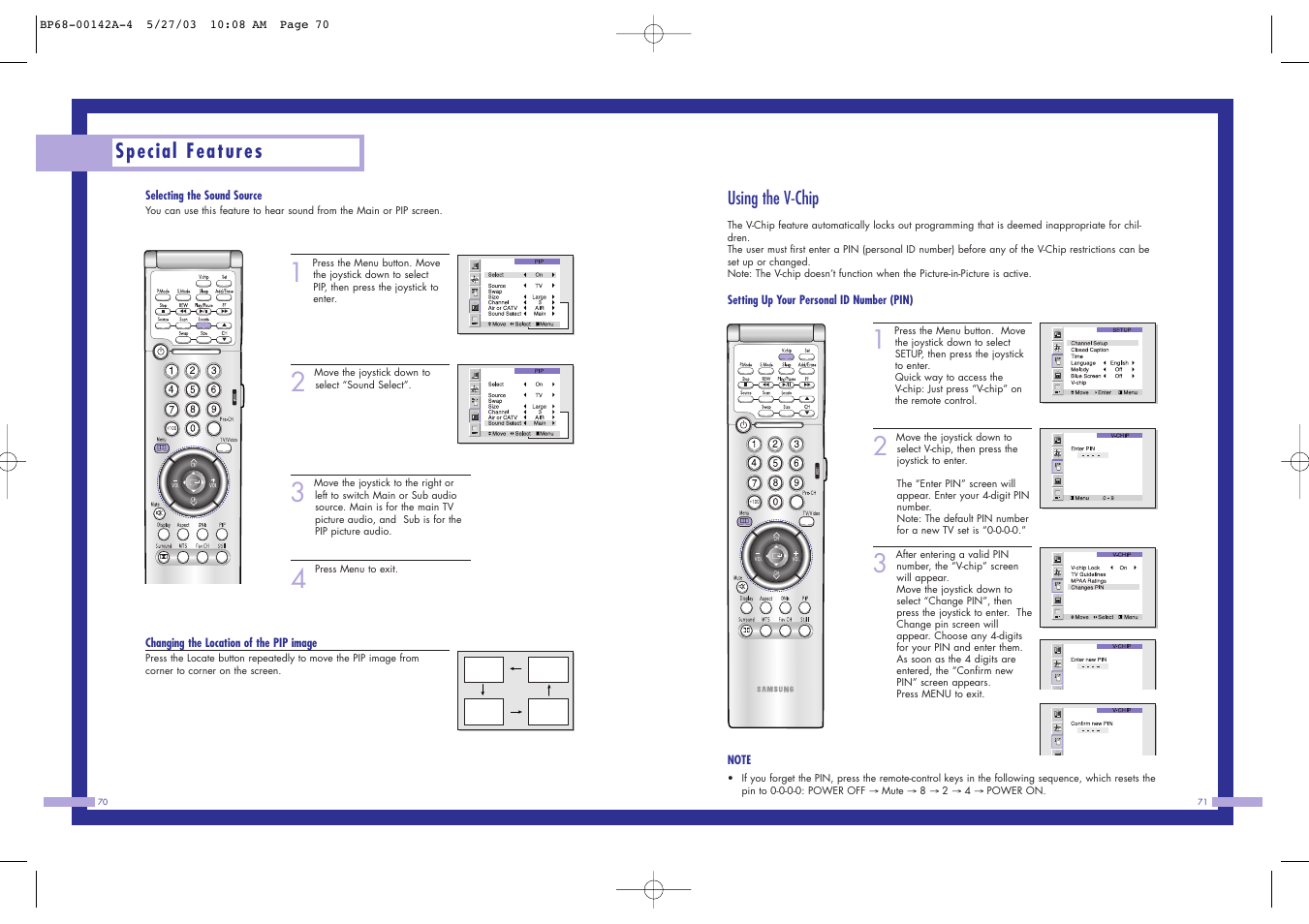 Special features | Samsung HLN4365W User Manual | Page 36 / 46