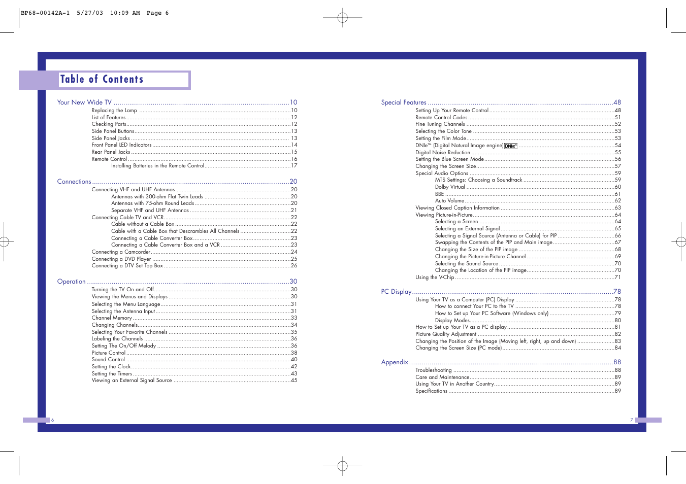 Samsung HLN4365W User Manual | Page 4 / 46