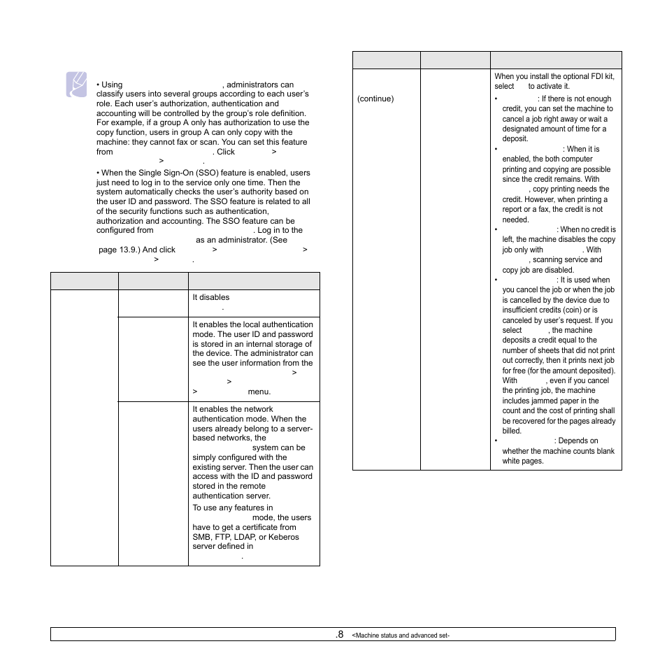 Access control | Samsung CLX-8540ND User Manual | Page 101 / 210