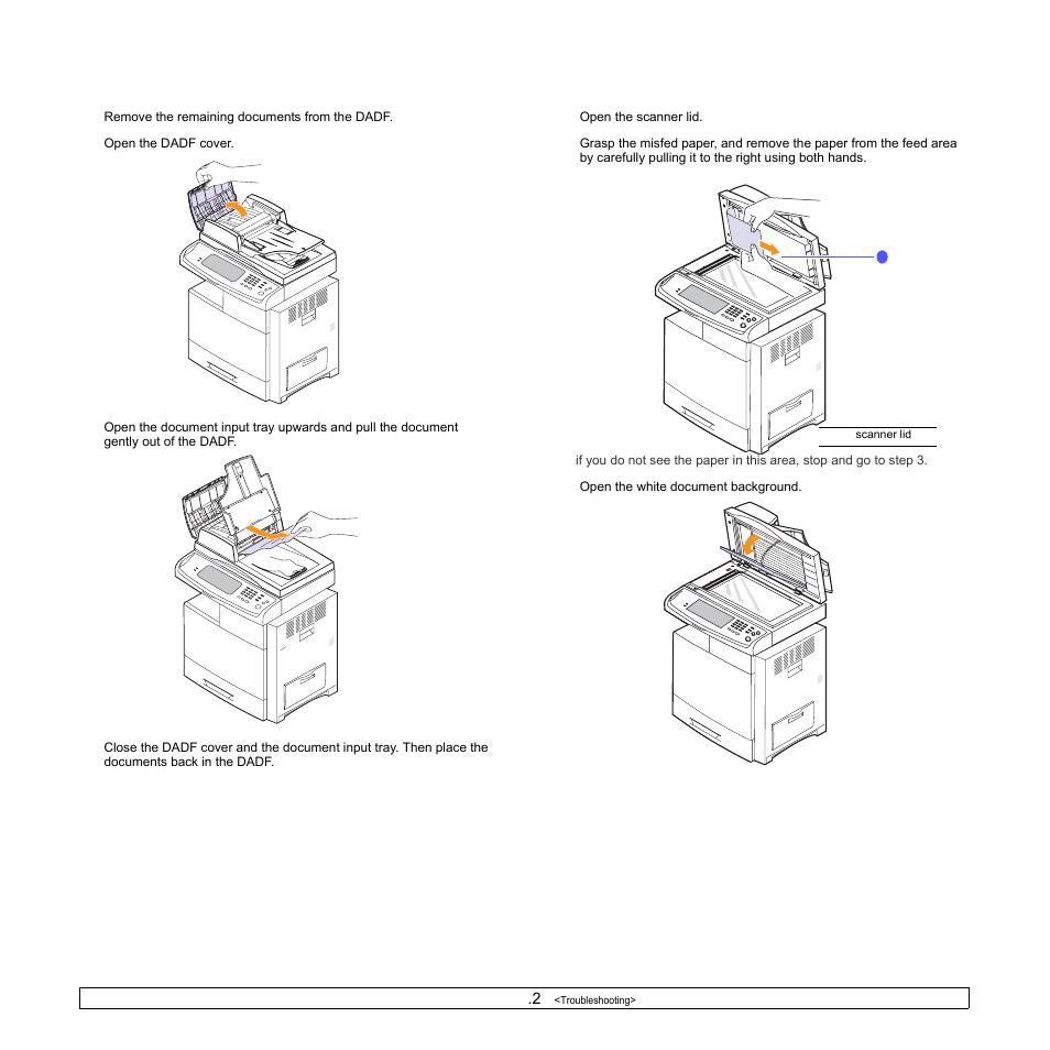 Misfeed of exiting paper, Roller misfeed, Misfeed of exiting paper roller misfeed | Samsung CLX-8540ND User Manual | Page 120 / 210