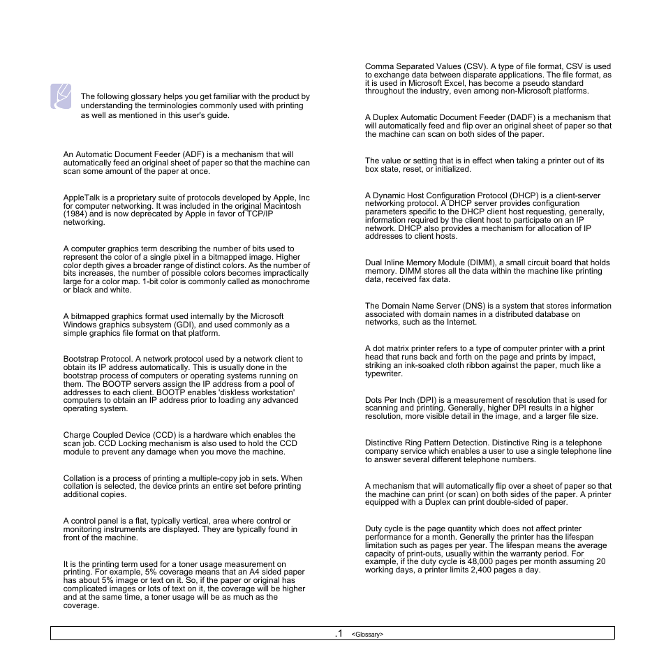 Glossary | Samsung CLX-8540ND User Manual | Page 151 / 210