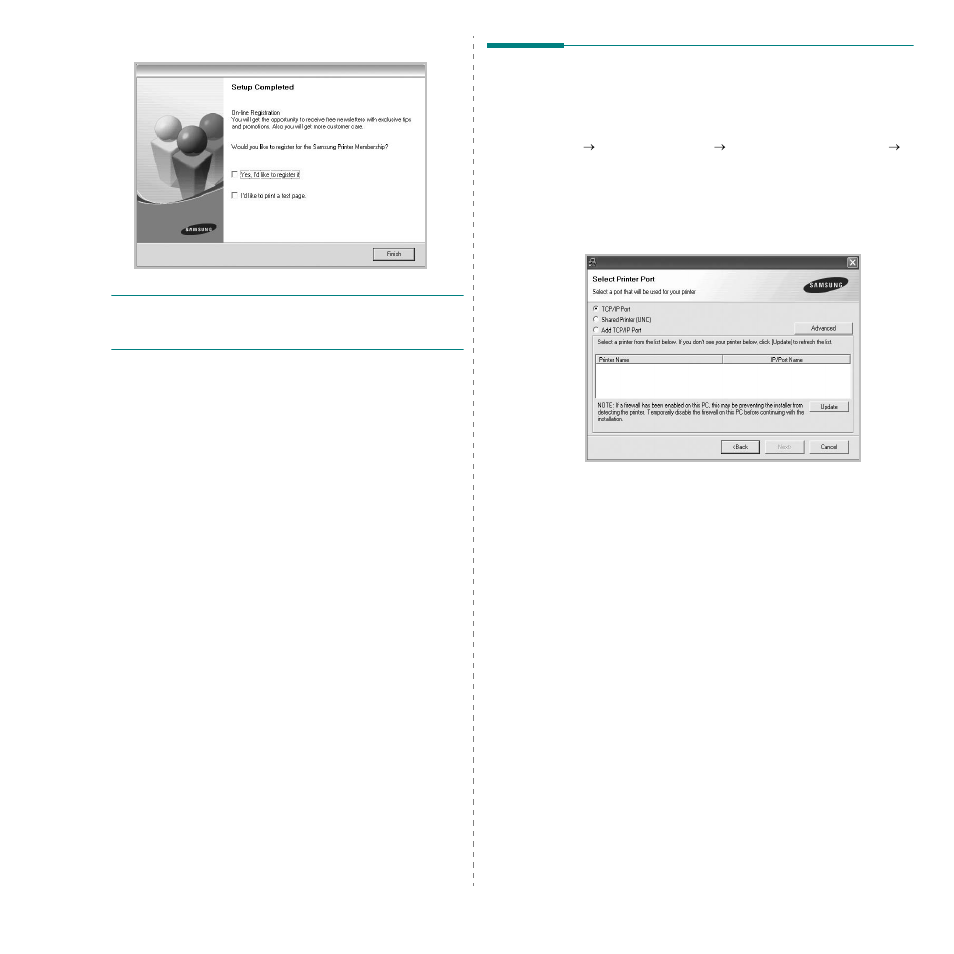 Reinstalling printer software | Samsung CLX-8540ND User Manual | Page 170 / 210