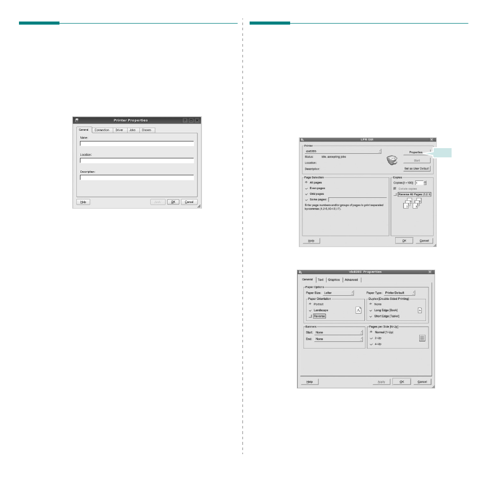 Configuring printer properties, Printing a document, Printing from applications | Configuring printer properties printing a document | Samsung CLX-8540ND User Manual | Page 197 / 210