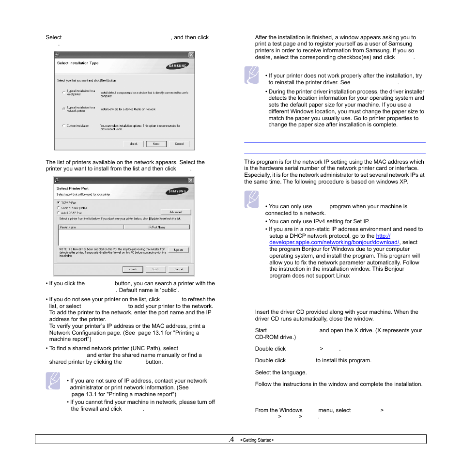 Using the setip program | Samsung CLX-8540ND User Manual | Page 32 / 210