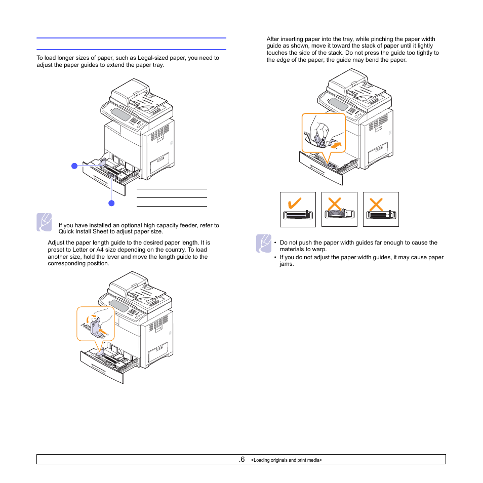 Changing the size of the paper in the paper tray | Samsung CLX-8540ND User Manual | Page 41 / 210