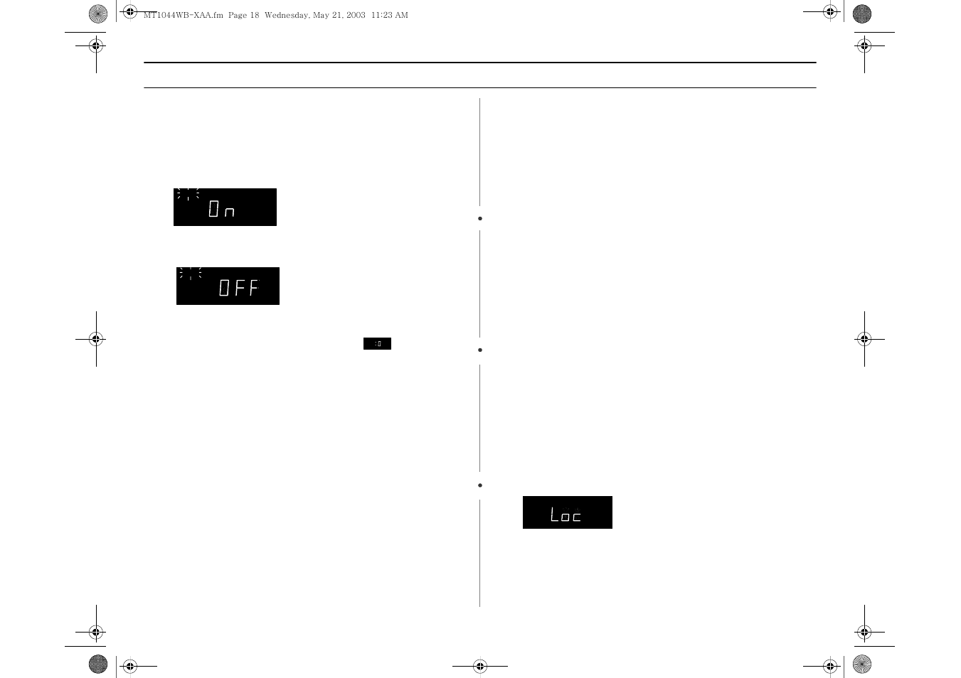 Switching the beep sound on/off, Using the more/less buttons, Using the easy clean button | Demonstration mode, Setting the child protection lock, Operation | Samsung MT1066SB User Manual | Page 18 / 36