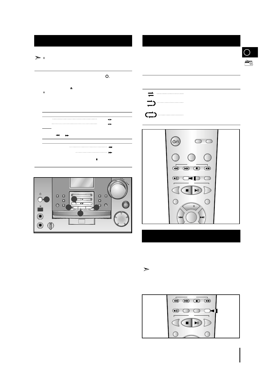 Tape deck, Listening to a cassette, Selecting the cassette playback mode | Tape counter | Samsung MM-B9 User Manual | Page 15 / 23