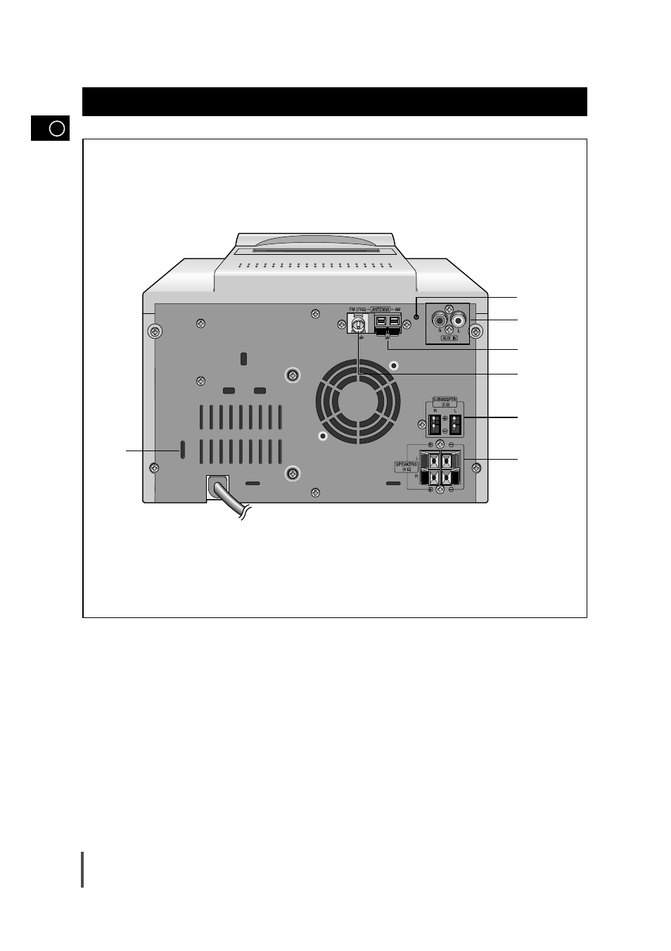 Rear panel view | Samsung MM-B9 User Manual | Page 6 / 23