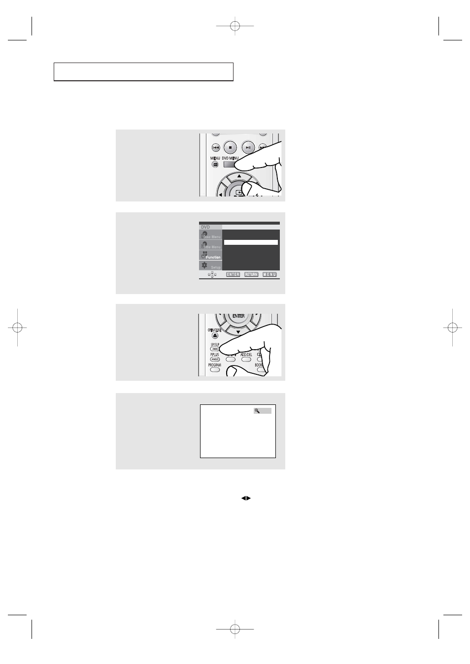 Using the zoom function (dvd/vcd), D v d o | Samsung CFTD2085 User Manual | Page 60 / 98