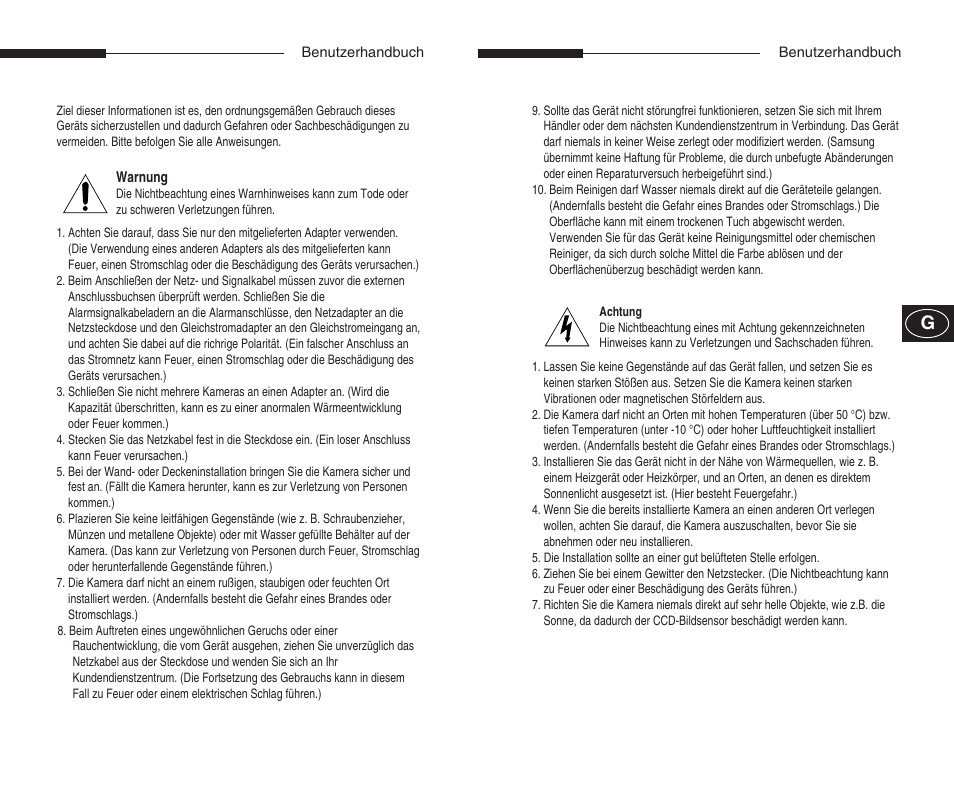 Samsung SCC-B5300GP User Manual | Page 12 / 31