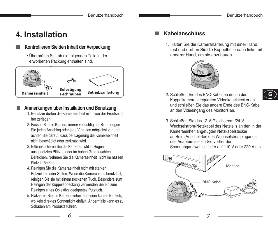 Installation | Samsung SCC-B5300GP User Manual | Page 15 / 31