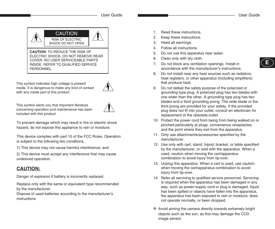 Samsung SCC-B5300GP User Manual | Page 2 / 31