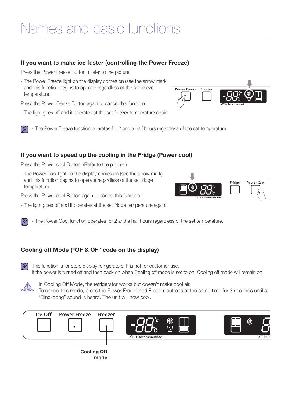 Names and basic functions | Samsung RF197** User Manual | Page 6 / 7