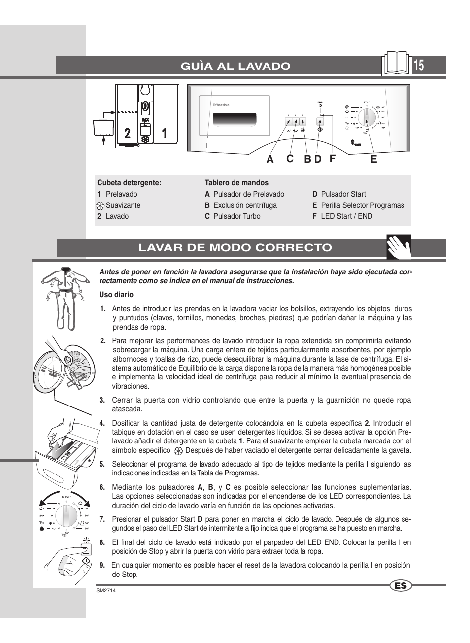 Guìa al lavado, Lavar de modo correcto | Ardo FLSN User Manual | Page 15 / 52