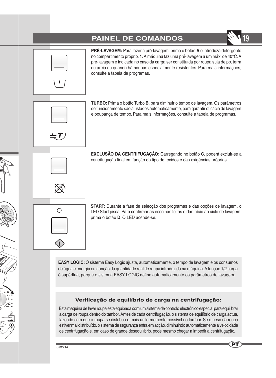 Painel de comandos | Ardo FLSN User Manual | Page 19 / 52