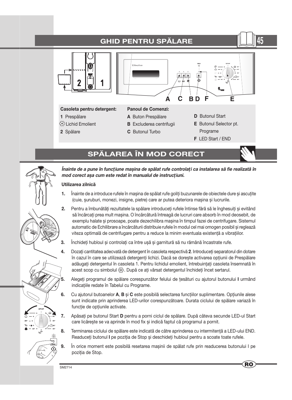 Ghid pentru spălare, Spălarea în mod corect | Ardo FLSN User Manual | Page 45 / 52