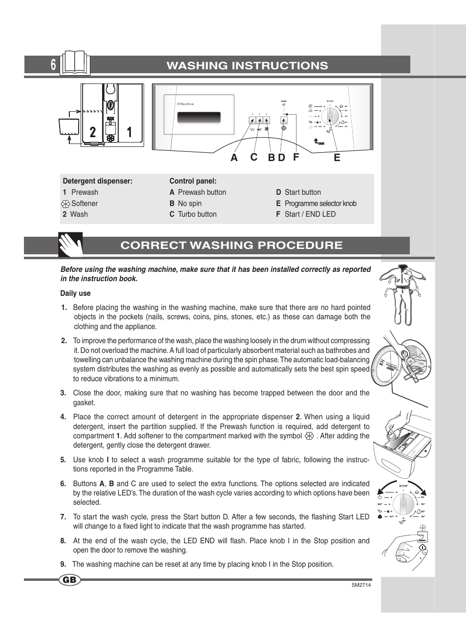 Washing instructions | Ardo FLSN User Manual | Page 6 / 52