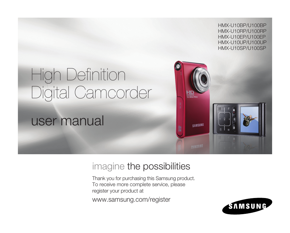 Samsung HMX-U10EP/U100EP User Manual | 98 pages