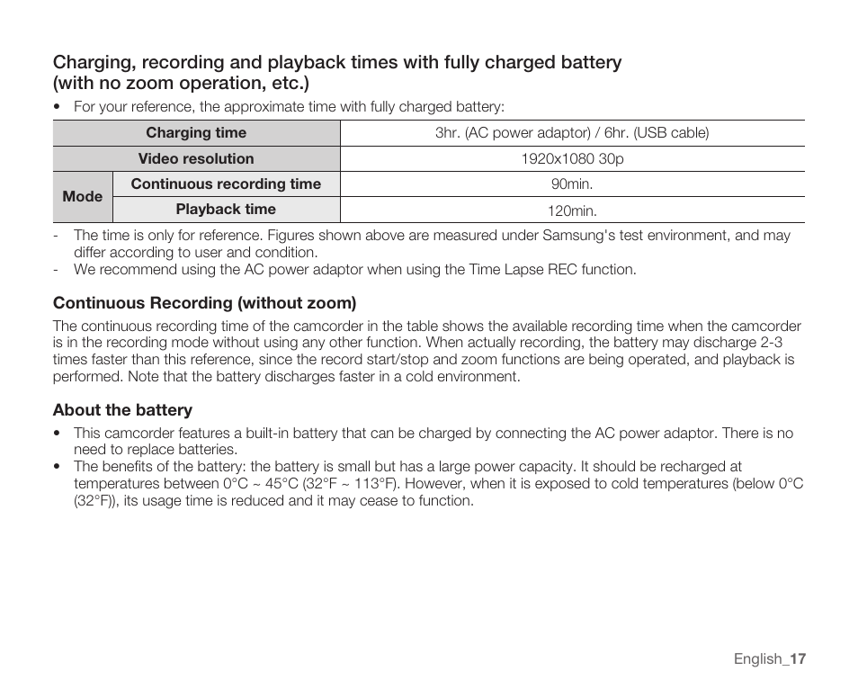 Samsung HMX-U10EP/U100EP User Manual | Page 25 / 98