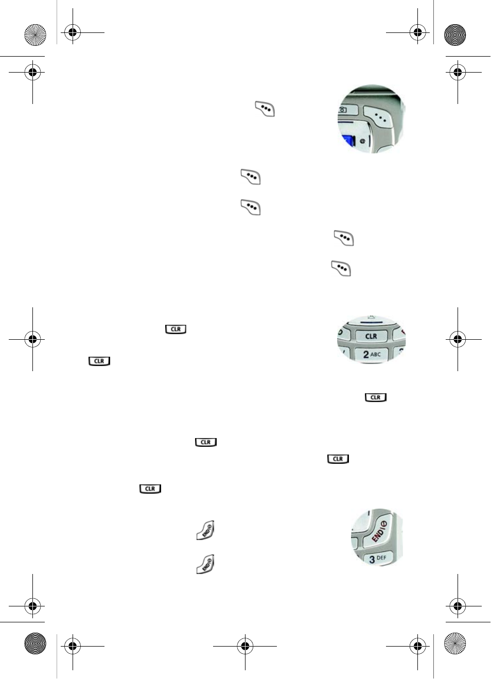 Right soft key, Clear key, End key | Samsung SCH-a610 User Manual | Page 16 / 178
