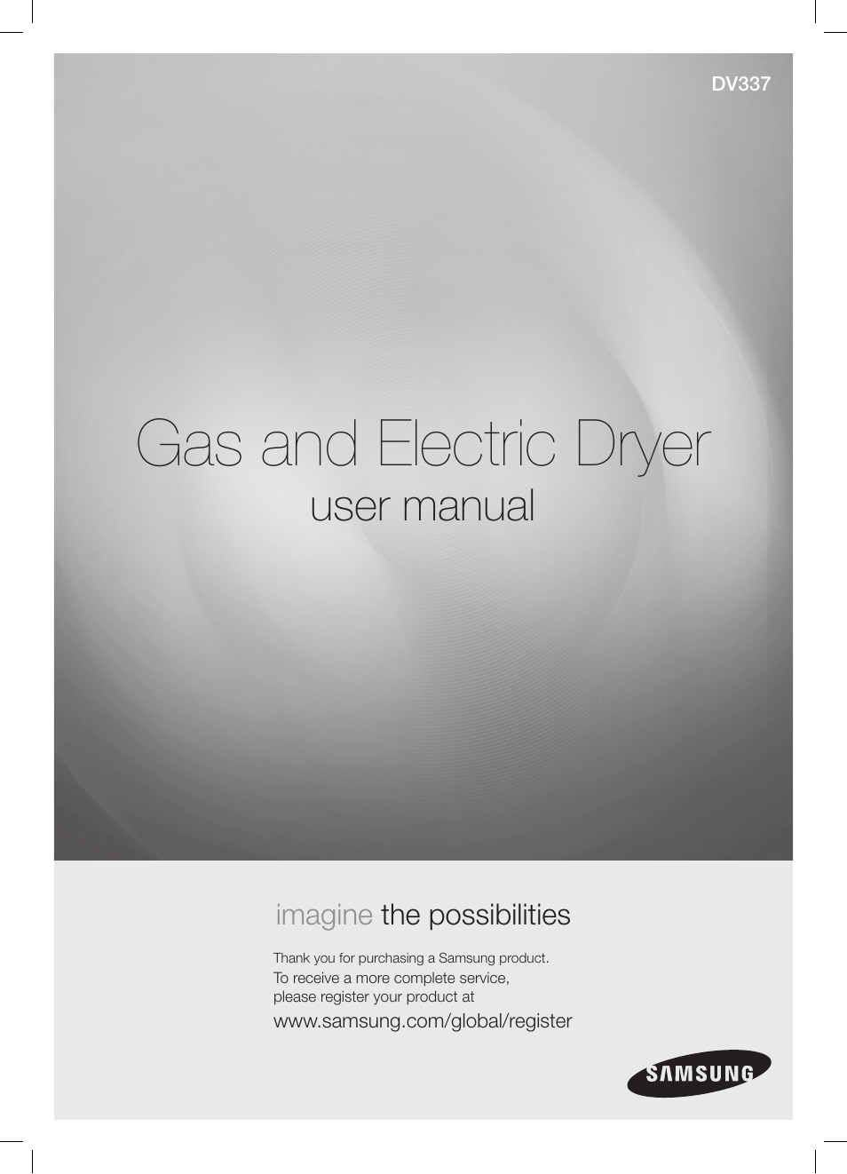Samsung DV337AGG User Manual | 32 pages