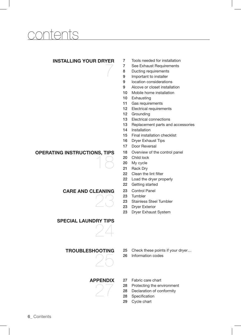 Samsung DV337AGG User Manual | Page 6 / 32