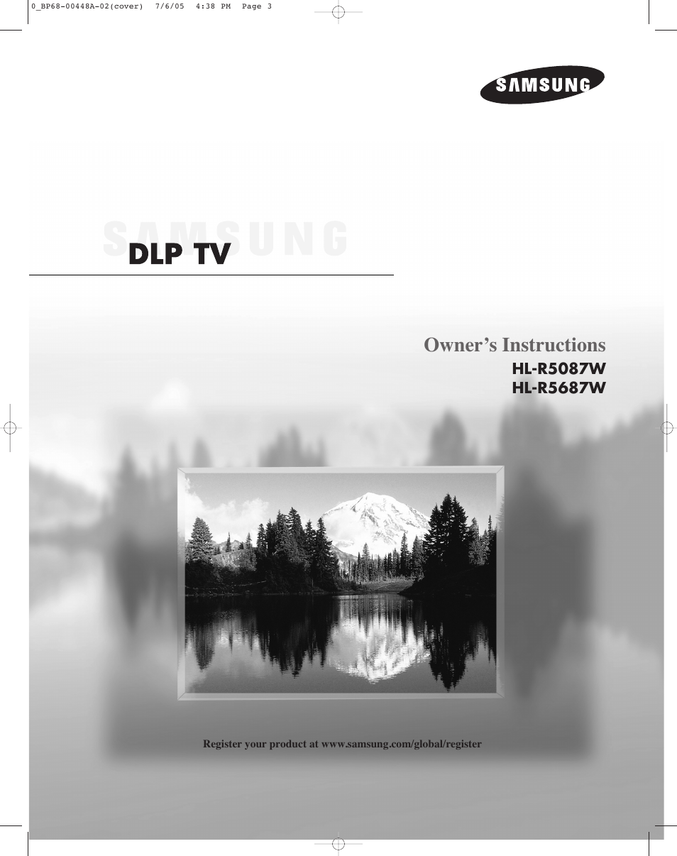 Samsung HL-R5687W User Manual | 104 pages